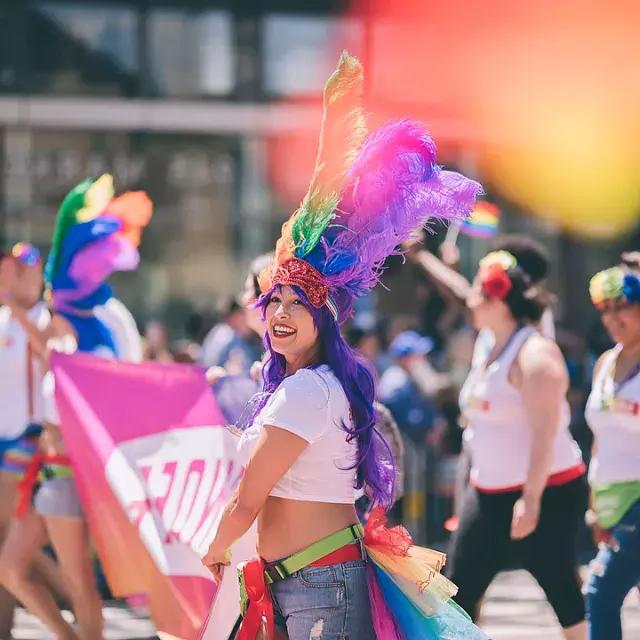 Woman at Pride in San Francisco
